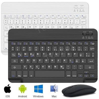 QWERTZ Bluetooth Tastatur Maus Für Lenovo Tab M11 M10 HD FHD Plus P12 P11 PRO DE