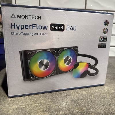 MONTECH HyperFlow ARGB 240 - AIO CPU Liquid Cooler, Intel & AMD Compatible