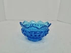 Vintage Fenton Colonial Blue Hobnail Glass Fairy Lamp Light Bottom Base Only