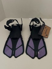 Capas Travel Snorkel Fins Swim Fins Travel Size S/MD JR9-13 Purple Sturdy