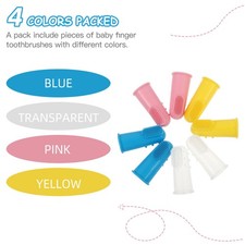 4pcs Baby Oral Care Massager Toothbrush Silicone Infant Toddler Finger Brush