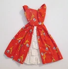 Vintage Barbie Garden Tea Party ~ Red Floral Dress