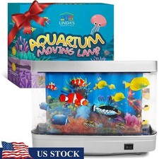 Calming Fish Lamp Aquarium LED Light Relaxation Kids Adults Cats Ideal Gift New