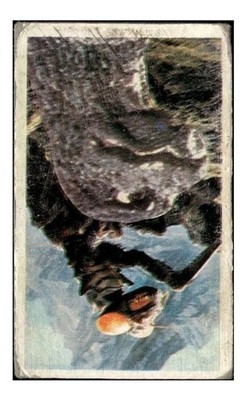 Showa Era Kaiju Monster Unidentified Rectangular Menko Vintage Original