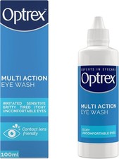 Image of Optrex Multi Action, Eye Wash, 100 ml Tired, Uncomfortable Eyes, Easy to Use