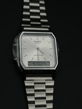 Casio Silver Resin Case with Silver Stainless Steel Band, Unisex...