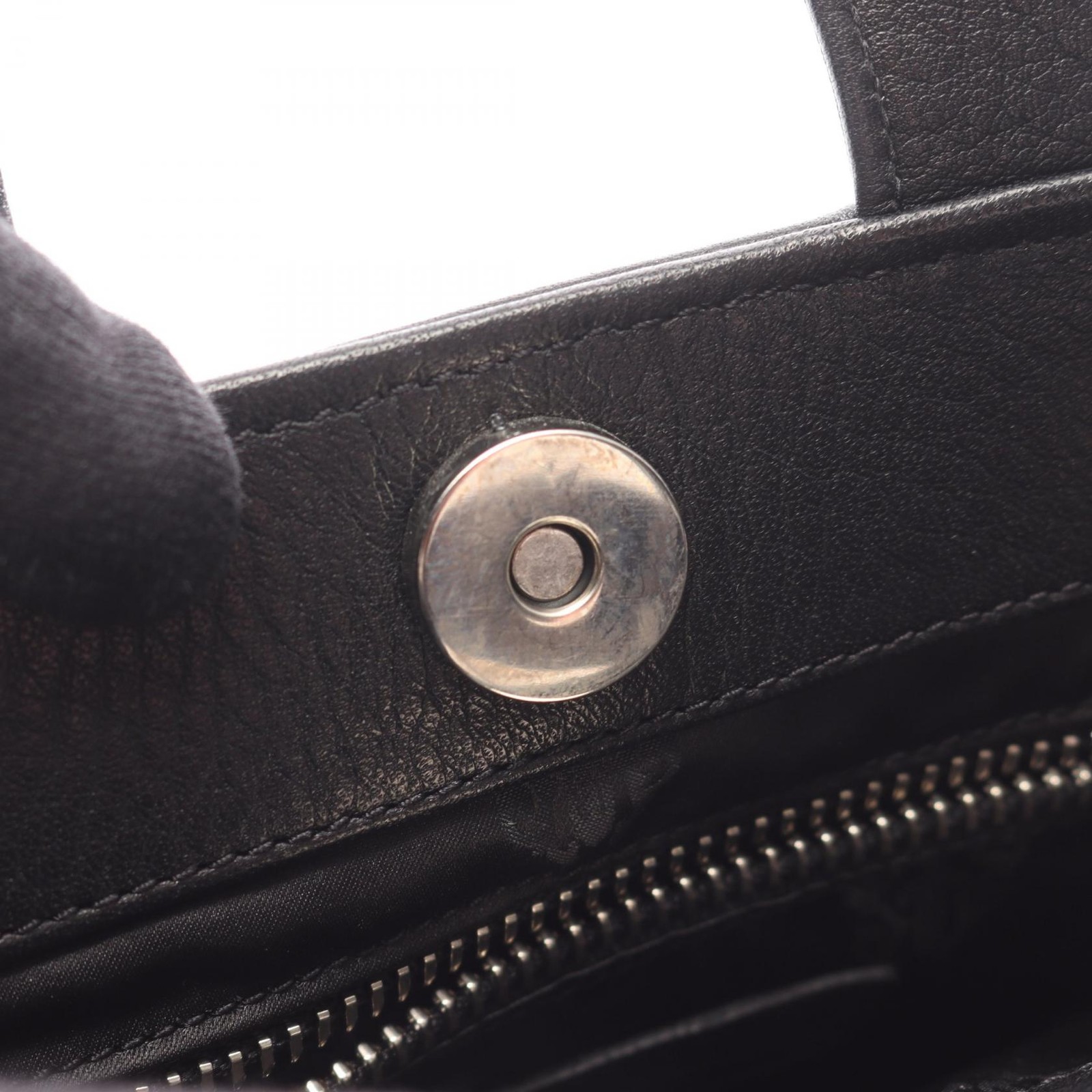 Chrome Hearts JJDean Mini Handbag Leather Black 7.3in x 0.4in image 6