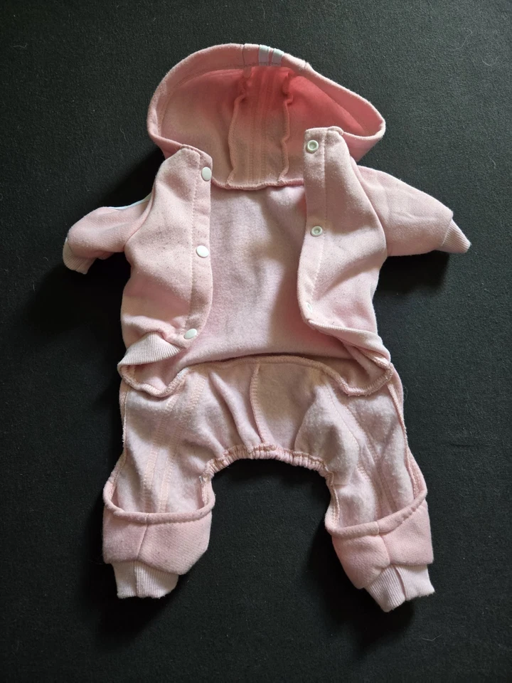 Dog Sweaters For Small Dogs- Pink Adidog Jumpsuit Size S - Image 2 of 2