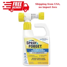 Spray & Forget 1 qt. House and Deck Outdoor Cleaner with Hose End Adapter