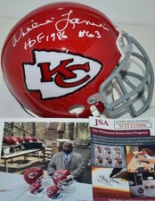 WILLIE LANIER SIGNED CUSTOM FACE MASK MINI HELMET KANSAS CITY CHIEFS HOF 86 JSA