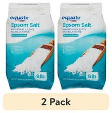  2 Pack  Epsom Salt, Magnesium Sulfate, 128 Oz 8Lb , Unscented