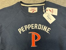 NWT Pepperdine University Crewneck Sweatshirt Navy Blue Med League AC150 40"