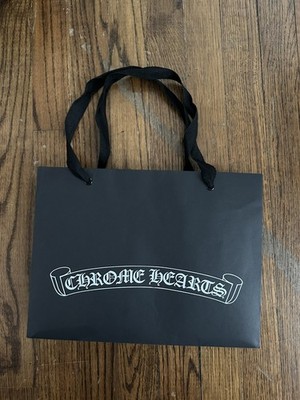 CHROME HEARTS BLACK MEDIUM SIZED PAPER SHOPPING GIFT BAG 100