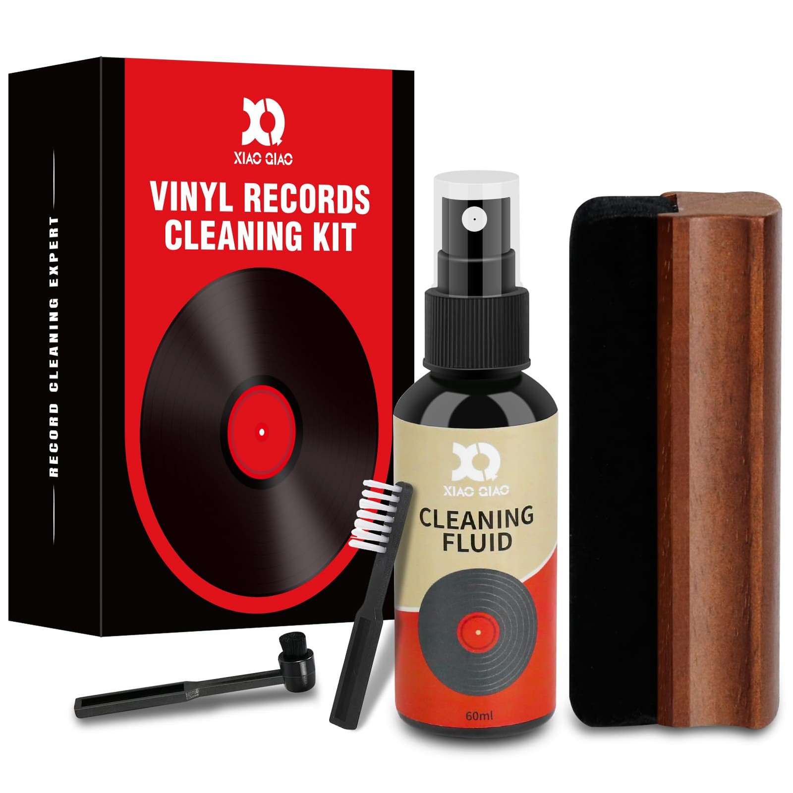 6-in-1 Vinyl Record Cleaner Kit with Soft Brush & Essential Tools-image