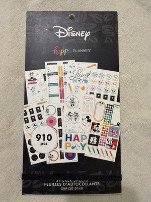 Disney Happy Planner Teacher Sticker Sheets Mickey & Minnie 30 sheets 910 Pcs.