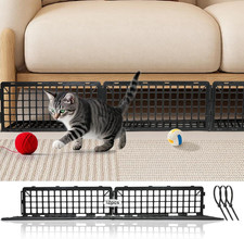12 PCS under Couch Blocker Bed Pets Toy Black Plastic Blockers Under