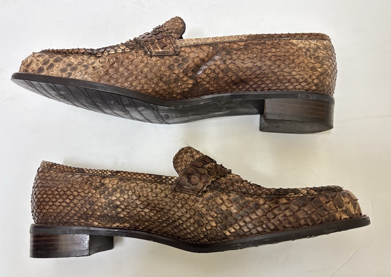 Stuart Weitzman Loafers Brown Python Animal Print… - image 8