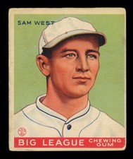 1933 Goudey #166 Sam West St. Louis Browns Card FR-GD Range (66769)