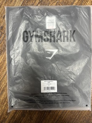 LARGE - Gymshark Onyx 5.0 V5 Seamless T-Shirt - BLACK /LIGHT GREY