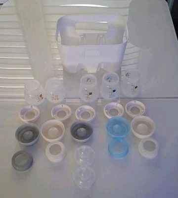 MAM Easy Trinkflaschen Set mit Korb Baby Trinkflaschen