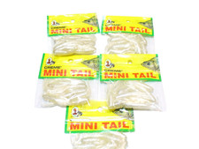 Creme 1.5" Mini Tail Soft Tube Crappie Fish Lures SILVER SPKL/PRL 5 PKS OF 10