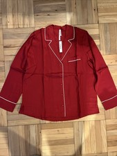 Soma Women  s Red Woven Pajama Set Paint The Town Red Size Medium