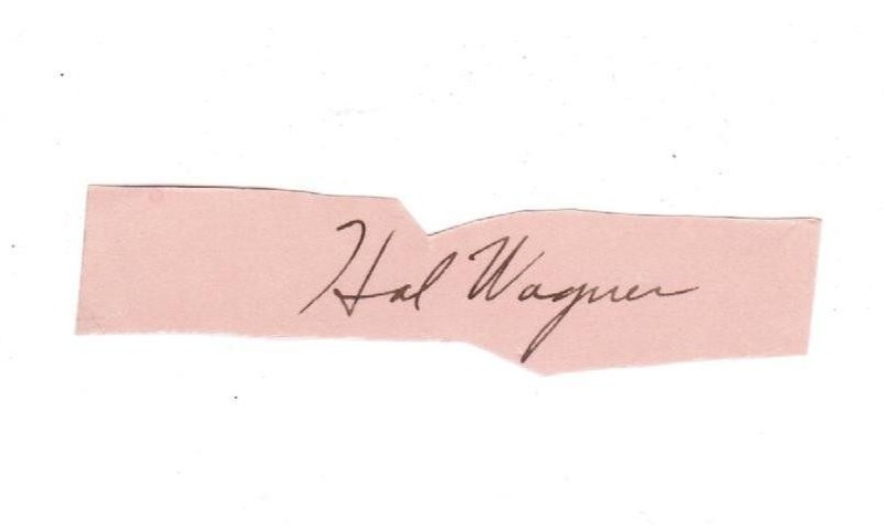 Hal Wagner Signed Baseball Cut - Dec. 1979 - A's-Phillies-Red Sox-Tigers-1937-49