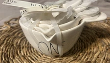 Rae Dunn Measuring Cup Set Ceramic Artisan Collection Farmhouse White NWT