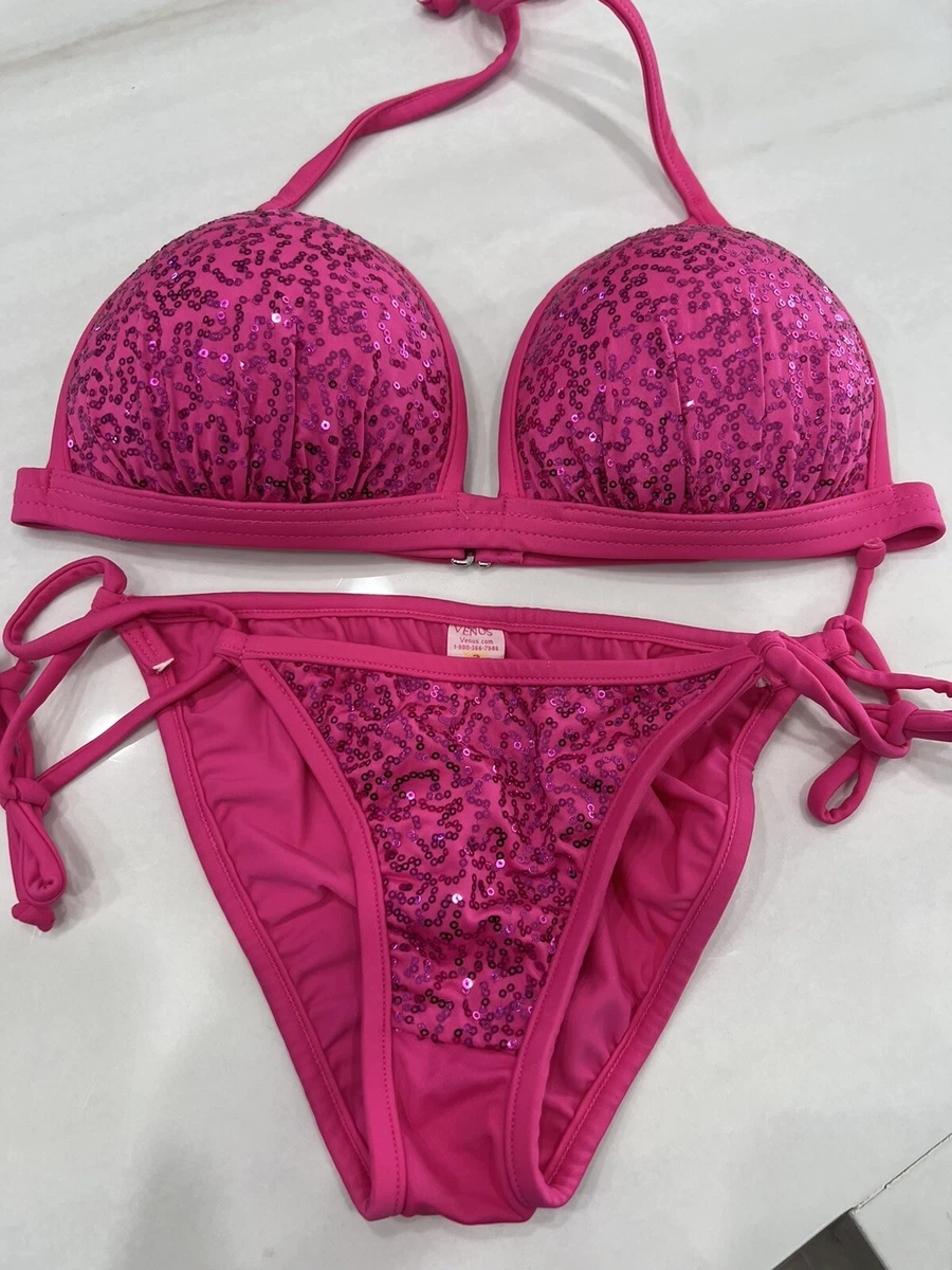 pink sequin bikini