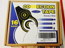 16 Pack White Out Correction Correcting Tape Colemoly Lot Handheld Roller 32ft