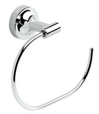 Franklin Brass VOI46-PC Voisin Single Post Towel Ring - Polished Chrome