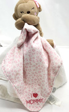 Child of Mine Monkey Pink Security Lovey Blanket Sweet Cupcake Baby Rattle