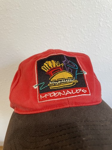RARE - Vintage Hat Embroidered McDonald's Collection Snapback Hat Red - Burger - Picture 3 of 9
