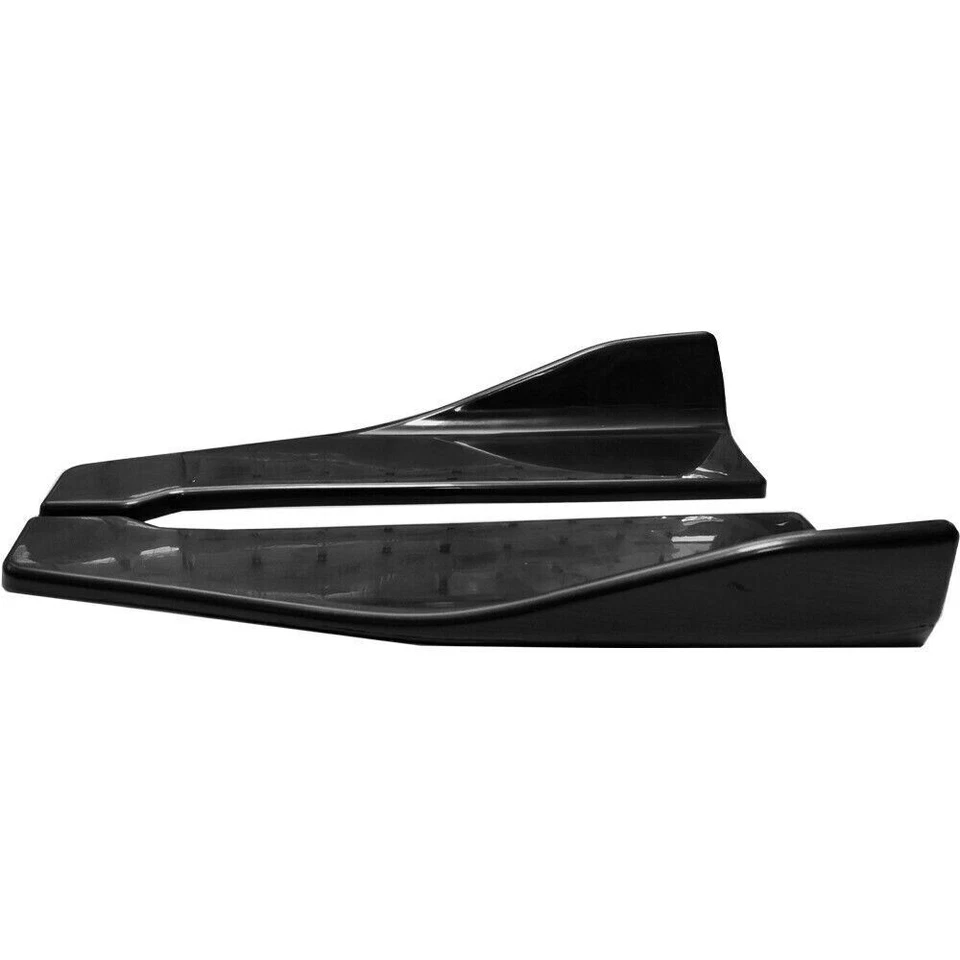 Glossy Black Rear Bumper Side Splitter Spats For Mercedes Benz W205 W206 Foto 3 de 4