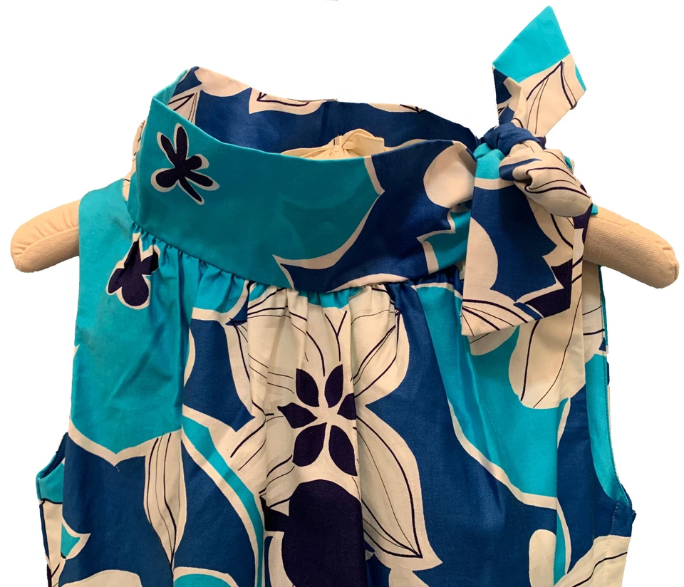 Maxi Vestido Hawaiano Sin Mangas LIBERTY HOUSE by SYDNEY 80s Vintage Para Mujer -Talla S Foto 4 de 4