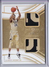 2020-21 Panini Immaculate Collegiate AARON NESMITH GOLD Dual Jersey Patch RC 1/3