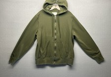 Champion women Green Drawstring hood long sleeve full zip light jacket size L