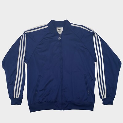 ジャケット adidas 3S Jacket Blue Vintage 90s Adidas Track Jacket Trefoil 3 Stripes Full Zip