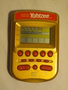 yahtzee electronic handheld game milton bradley