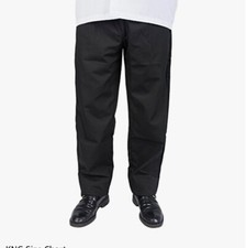 Men  s Black Chef Drawstring Baggy Cook Hotel Restaurant Black casual pants NWT