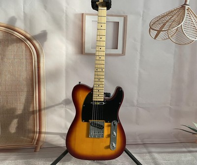 Factory Vintage sunburst TL Electric Guitar Chrome Parts SS Pickups Fixed Bridge