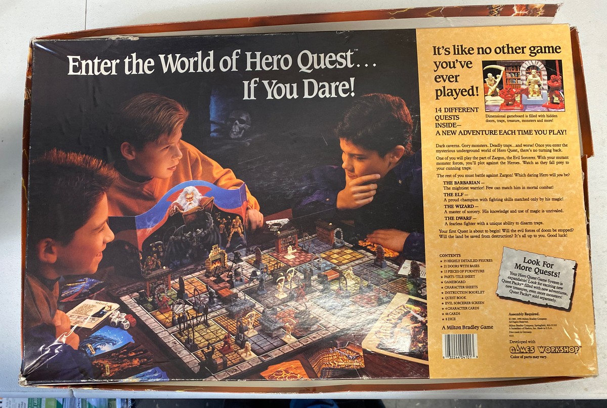 Heroquest Gioco Da Tavolo 1989 MB Games Workshop - Completo In Ottime Condizioni