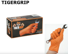 MEDIUM 100 x Tiger Grip Orange *Quality Nitrile* Gloves Workshop approved