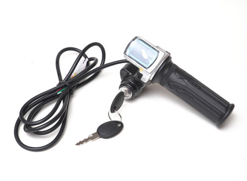 Throttle Grip For Electric Scooter W/ Key Lock Power Indicator *VOLTAGE UNKNOWN - Picture 2 of 2