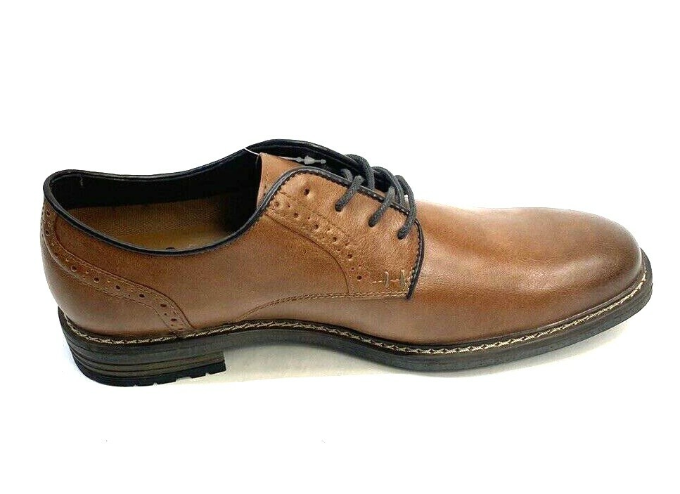 MENS Oxford Lace Up Brown Dress Shoe Memory Foam Smooth NWT eBay