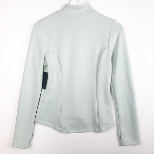 Nux Jacket Womens Medium Blue Full Zip Stretch Long Sleeve Athleisure Sleek New - Picture 5 of 9