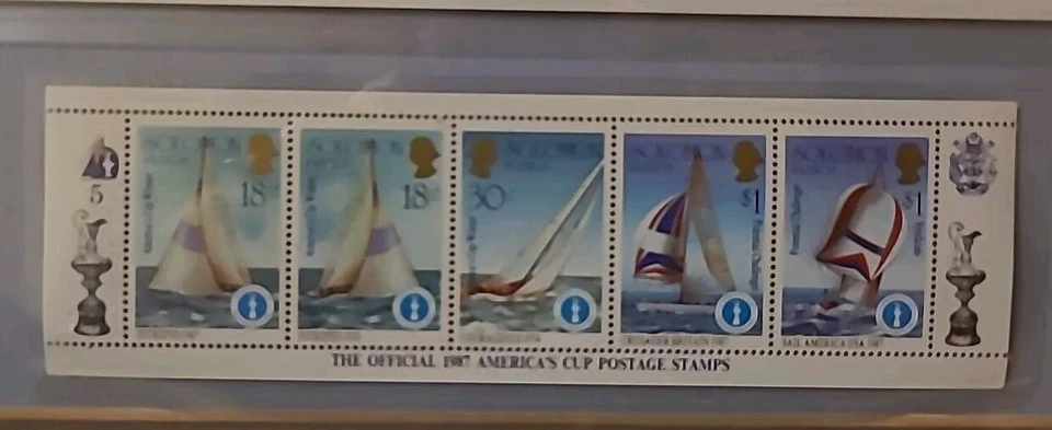 Copa América 1987 Australia FDC firmada por DENNIS CONNER Islas Salomón Foto 3 de 4