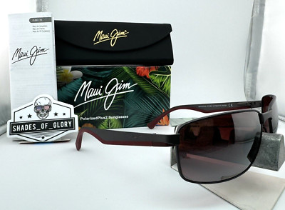 MAUI JIM BACKSWING MJ 709-02S DARK GUNMETAL MAUI ROSE POLARIZED SUNGLASSES NEW