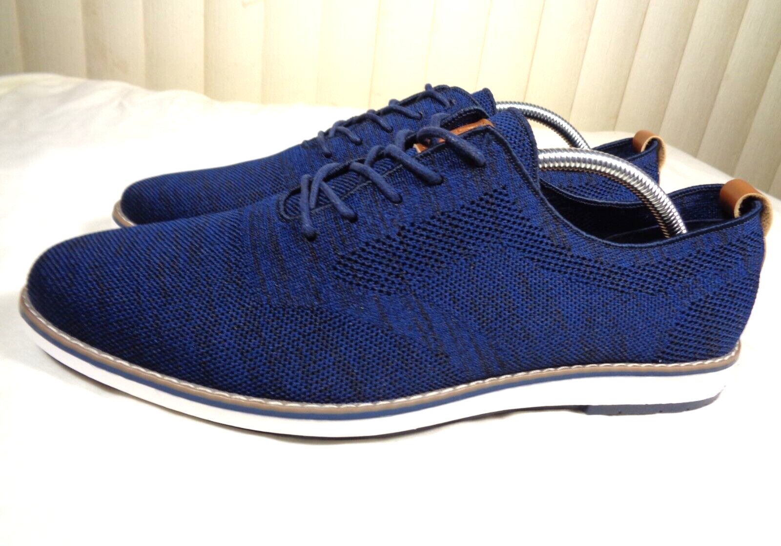SAOLA MARIO LOPEZ conciatore 01M scarpe Oxford solette blu sughero da uomo taglia 11 M ~ NUOVE