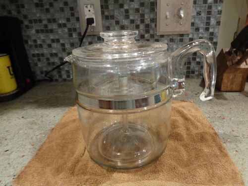 Vintage Pyrex Flameware Glass Percolator 7759-B 6-9 Cup Coffee Pot Complete